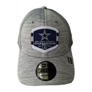 NEW Dallas Cowboys Trucker Gray New Era 9Forty NFC East Champions 2023 Hat